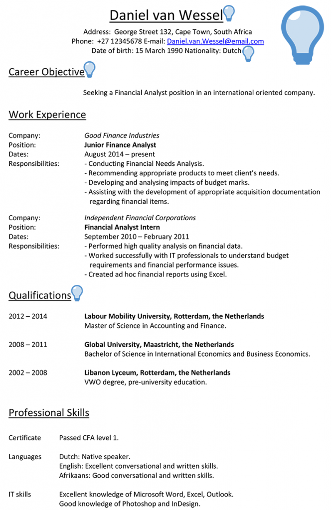 Cover Letter For Cv Example South Africa