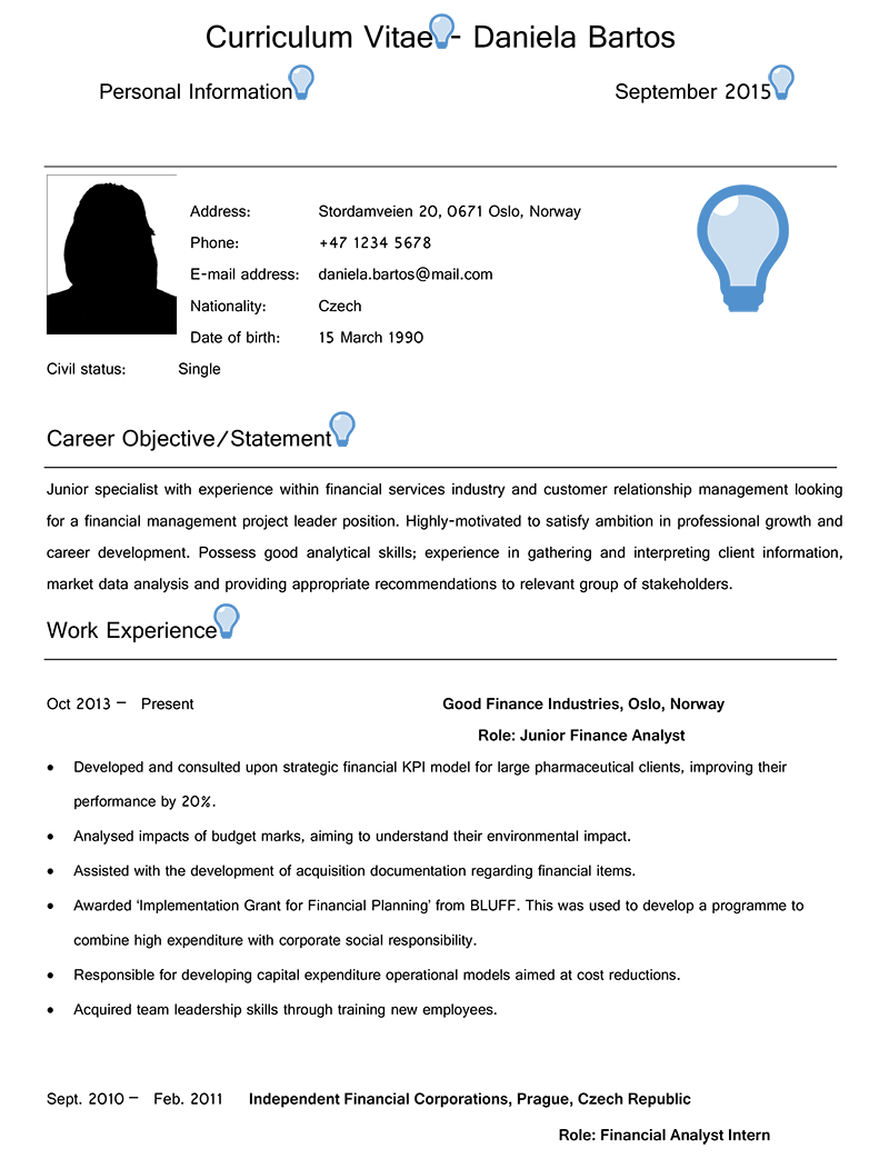 writing a cv for academic positions norway