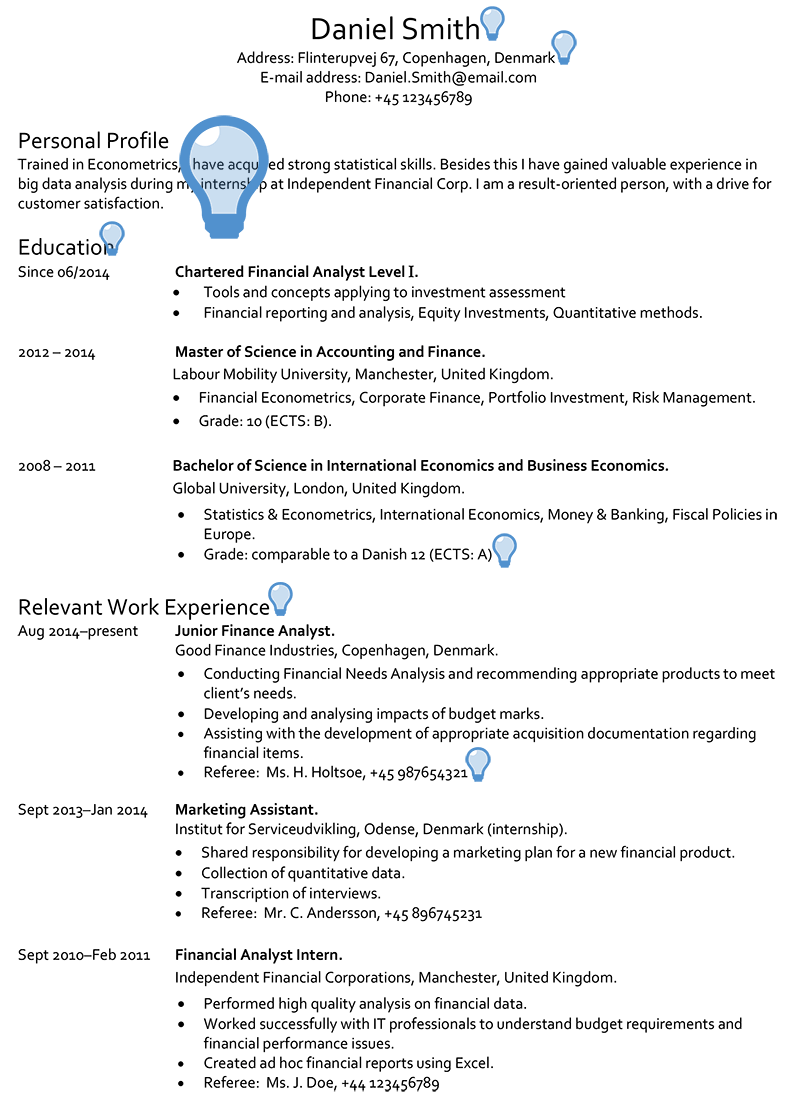 Denmark CV Sample CareerProfessor works Denmark CV Sample CareerProfessor works