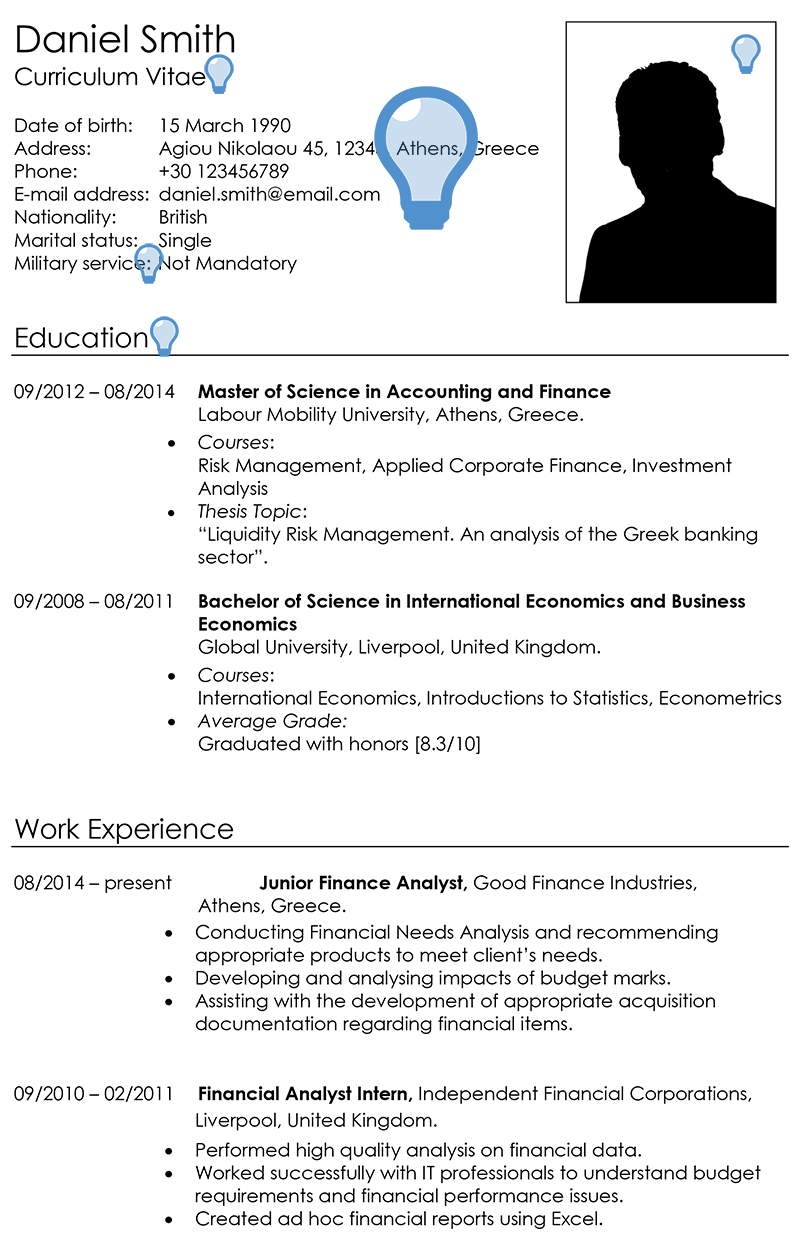 Greece CV Sample | CareerProfessor.works