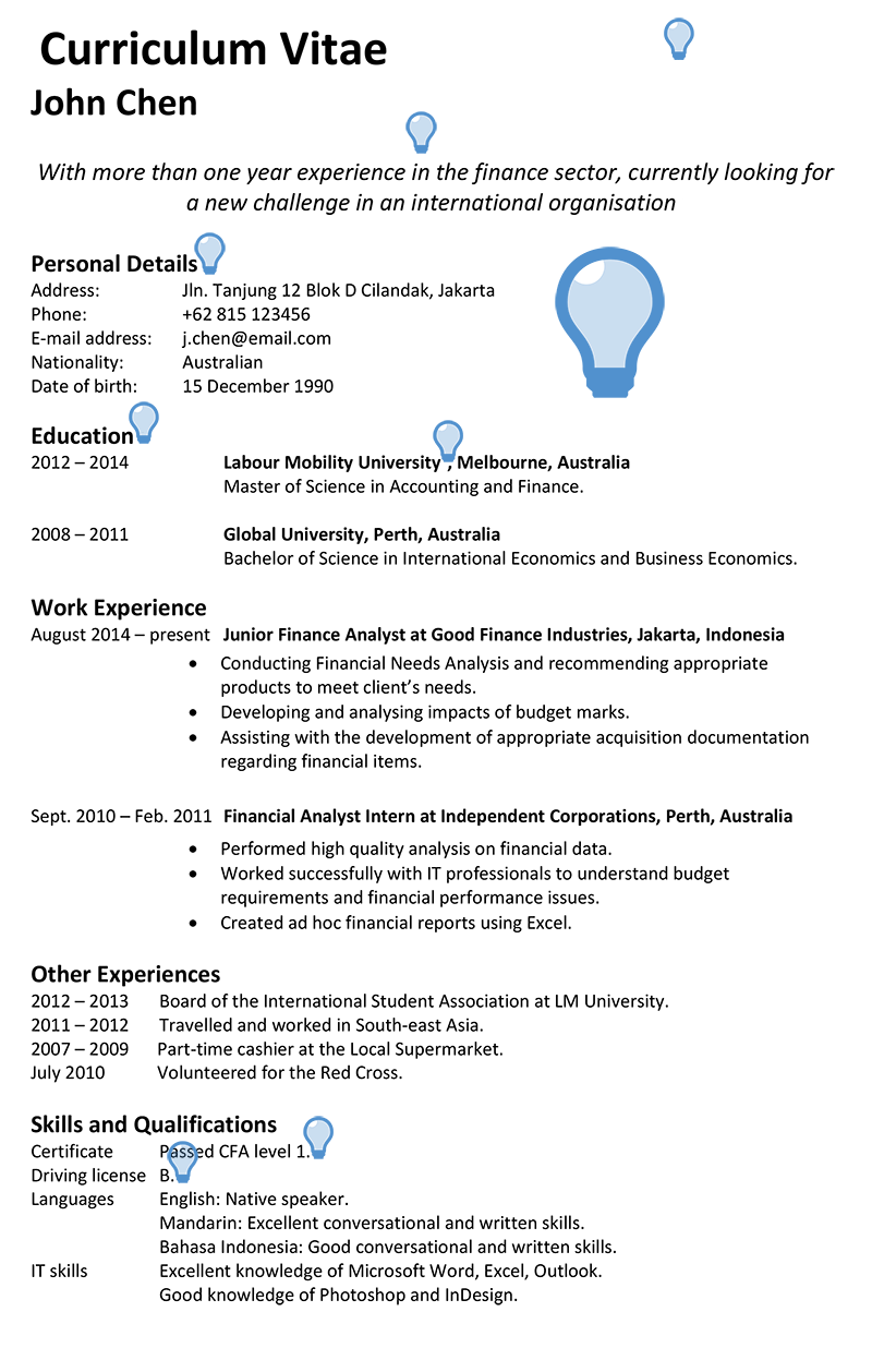 free download creative cv template word indonesia